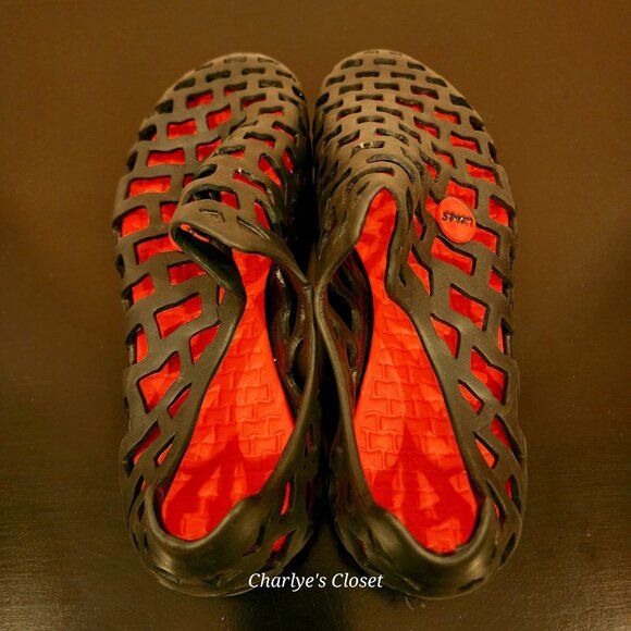 Unisex Blk/Red Non-Slip Rubber Mesh Pool Beach Water Shoes by Sporty Sz. 41 - Picture 7 of 11